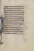 Initial I: A Saint Holding a Scroll; Bute Master, Franco-Flemish, active about 1260 - 1290, Paris, written, France