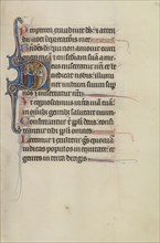 Initial D: Aaron and a King Holding a Flowering Rod; Bute Master, Franco-Flemish, active about 1260 - 1290, Paris, written