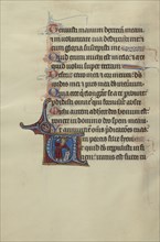 Initial U: A King; Bute Master, Franco-Flemish, active about 1260 - 1290, Paris, written, France; illumination about 1270