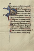 Initial D: A Lion and Unicorns; Bute Master, Franco-Flemish, active about 1260 - 1290, Northeastern, illuminated, France