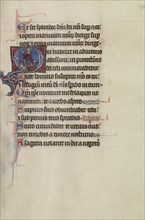 Initial O: Christ Enthroned with a Dragon and a Lion at His Feet; Bute Master, Franco-Flemish, active about 1260 - 1290