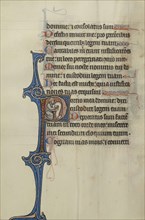 Initial P: A Prophet Holding a Scroll; Bute Master, Franco-Flemish, active about 1260 - 1290, Northeastern, illuminated