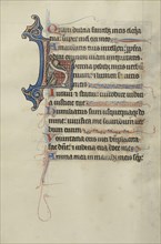 Initial L: A Saint Holding a Scroll; Bute Master, Franco-Flemish, active about 1260 - 1290, Paris, written, France