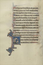 Initial F: One Man About to Kill Another with a Sword; Bute Master, Franco-Flemish, active about 1260 - 1290, Northeastern