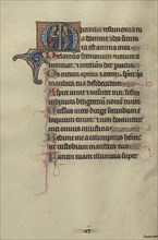 Initial M: One Saint Blessing Another Saint; Bute Master, Franco-Flemish, active about 1260 - 1290, Paris, written, France