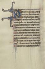 Initial D: A Saint Holding a Scroll; Bute Master, Franco-Flemish, active about 1260 - 1290, Northeastern, illuminated, France
