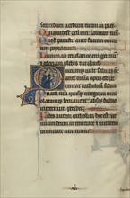 Initial O: A Bishop and Monks Instructing Laymen; Bute Master, Franco-Flemish, active about 1260 - 1290, Paris