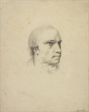 Portrait of Antonio Canova; Johann Heinrich Wilhelm Tischbein, German, 1751 - 1829, Italy; 1787; Black chalk; 23.5 x 19 cm