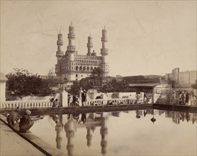 The Charminar, Hyderabad; Lala Deen Dayal, Indian, 1844 - 1905, India; about 1888; Gelatin silver print; 20.3 x 25.7 cm