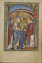 The Virgin as a Maiden in the Temple; Norfolk perhaps, written, East Anglia, England; illumination about 1190; written