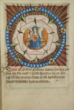 The Virgin and Child in a White Rose; Norfolk perhaps, written, East Anglia, England; illumination about 1190; written