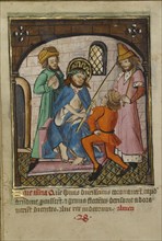 Christ Crowned with Thorns; Norfolk perhaps, written, East Anglia, England; illumination about 1190; written about 1490