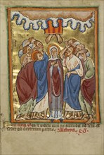 The Ascension; York perhaps, illuminated, Northern, England; illumination about 1190; written about 1490; Tempera colors