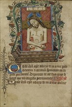 Christ as the Man of Sorrows; Norfolk perhaps, written, East Anglia, England; illumination about 1190; written about 1490
