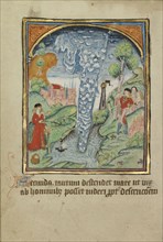 The Second Sign before the Day of Judgement; Norfolk perhaps, written, East Anglia, England; illumination about 1190; written