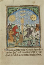 The Twelfth Sign before the Day of Judgement; Norfolk perhaps, written, East Anglia, England; illumination about 1190; written