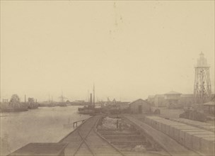 Harbor; Théodule Devéria, French, 1831 - 1871, France; 1865; Albumen silver print