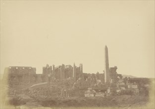 Overview of the Palace of Karnak; Théodule Devéria, French, 1831 - 1871, France; 1865; Albumen silver print