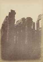 Close View of the Pillars of the Hypostyle Room, Karnak; Théodule Devéria, French, 1831 - 1871, France; 1859; Albumen silver
