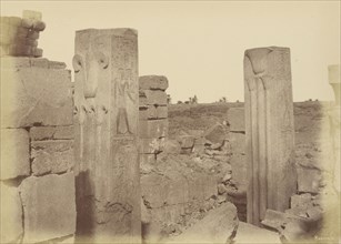 Karnak, Thotmes III's Lotus Columns; Théodule Devéria, French, 1831 - 1871, France; 1859; Albumen silver print