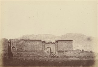 View of the Palace of Medinet Habu; Théodule Devéria, French, 1831 - 1871, France; 1865; Albumen silver print