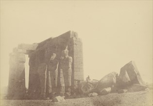 Close View of the Colossus of the Ramasseum; Théodule Devéria, French, 1831 - 1871, France; 1859; Albumen silver print