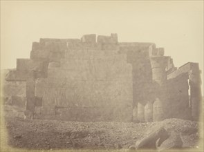Close View of the Back Side of the Ramasseum; Théodule Devéria, French, 1831 - 1871, France; 1859; Albumen silver print