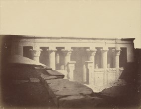 Front View of the Main Room of the Temple of Edfu; Théodule Devéria, French, 1831 - 1871, France; 1859; Albumen silver print