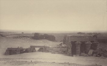 Close View of the Temple of Ombos; Théodule Devéria, French, 1831 - 1871, France; 1865; Albumen silver print