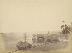 View of the Antique Port of Elephanta; Théodule Devéria, French, 1831 - 1871, France; 1865; Albumen silver print