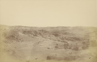 Overview of the Ruins of Fostat, near Cairo; Théodule Devéria, French, 1831 - 1871, France; 1865; Albumen silver print