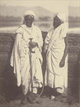 Portrait of Two Native Men on a Boat; Théodule Devéria, French, 1831 - 1871, France; 1865; Albumen silver print