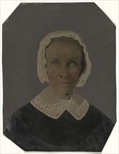 Portrait of woman in bonnet; United States; 1860s - 1880s; Hand-colored tintype; Sheet: 21.5 x 16.5 cm, 8 7,16 x 6 1,2 in