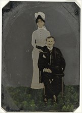 Portrait of couple; United States; 1860s - 1880s; Hand-colored tintype; Sheet: 22.5 x 16 cm, 8 7,8 x 6 5,16 in