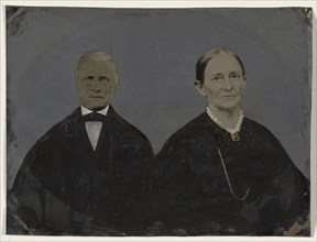 Portrait of older couple; United States; 1860s - 1880s; Hand-colored tintype; Sheet: 16.2 x 21.6 cm, 6 3,8 x 8 1,2 in