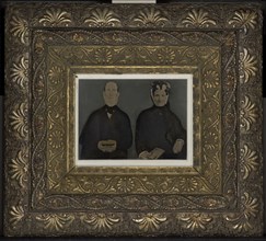 Portrait of couple; United States; 1860s - 1880s; Hand-colored tintype; 16.7 × 22.6 cm, 6 9,16 × 8 7,8 in