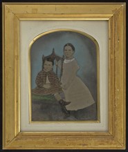 Portrait of John and Julia Smith; Barre, Massachusetts, United States; about 1863; Hand-colored tintype; 20 x 14.5 cm