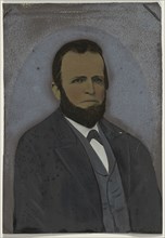 Portrait of bearded man; United States; 1860s - 1880s; Hand-colored tintype; Sheet: 22.1 x 15.3 cm, 8 11,16 x 6 in