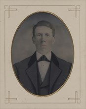Portrait of young man; United States; 1860s - 1880s; Hand-colored tintype; Sheet: 21.5 x 16.6 cm, 8 7,16 x 6 9,16 in
