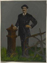 Portrait of standing man in hat; United States; 1860s - 1880s; Hand-colored tintype; Sheet: 20.4 x 15.3 cm, 8 1,16 x 6 in