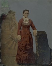 Portrait of young woman; United States; 1860s - 1880s; Hand-colored tintype; Sheet: 25.2 x 20 cm, 9 15,16 x 7 7,8 in