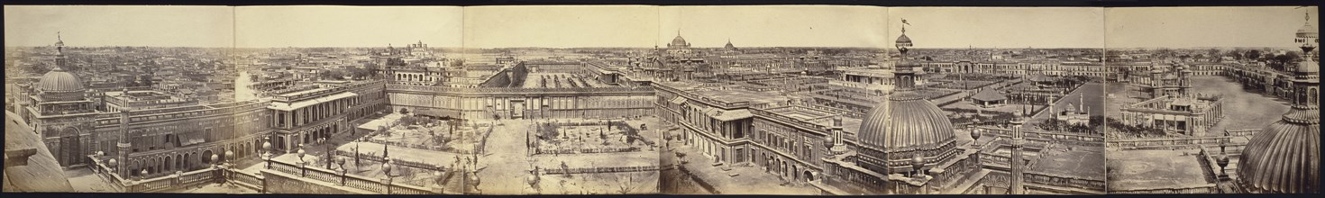 Panorama of Lucknow, Taken from the Great Imambara; Felice Beato, 1832 - 1909, Henry Hering, 1814