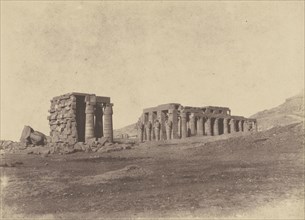 Ramesseum, Thebes; John Beasly Greene, American, born France, 1832 - 1856, print: probably France; 1854 - 1855; Salted paper