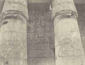 Médinet Habou, Palais de Ramsès Méïamoun, Paroi Gauche; John Beasly Greene, American, born France, 1832 - 1856, negative: Egypt