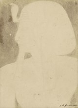 Hieroglyphic Head Facing Left; John Beasly Greene, American, born France, 1832 - 1856, negative: Egypt; 1854; Salted paper