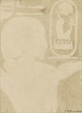 Hieroglyphics, Figure Facing Right; John Beasly Greene, American, born France, 1832 - 1856, negative: Egypt; 1854; Salted paper