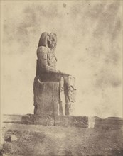 The Colossus of Memnon at Thebes; John Beasly Greene, American, born France, 1832 - 1856, print: probably France; 1854; Salted