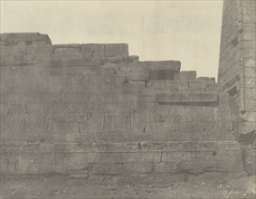 Karnac, Temple au Sud de la Salle Hypostyle, Mur du Sud, Face Extérieure, John Beasly Greene, American, born France, 1832