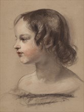 Portrait of a Young Girl; Sir Edwin Henry Landseer, English, 1802 - 1873, Great Britain; about 1840 - 1845; Black and white