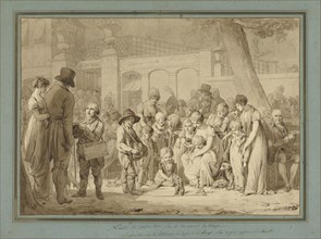 Compositional drawing for Entrance to the Jardin Turc; Louis-Léopold Boilly, French, 1761 - 1845, France; about 1810 - 1812
